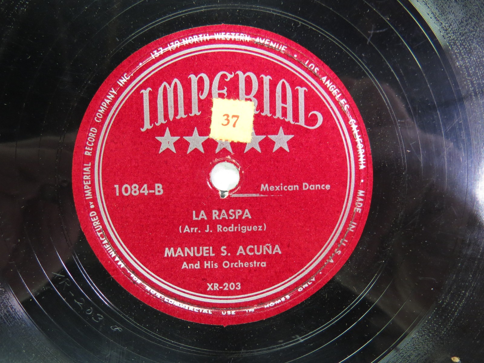 Manuel S. Acuna - IMPERIAL 1084 - La Raspa & La Joaquinita - 78 RPM