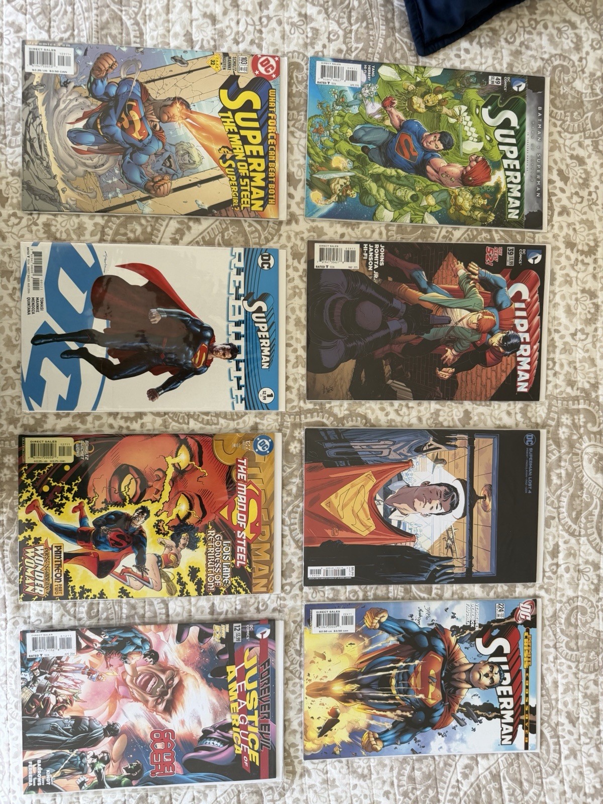 Lotto 8 fumetti Superman Rinascita Nuovi 52 Man of Steel Lost JLA VF/NM