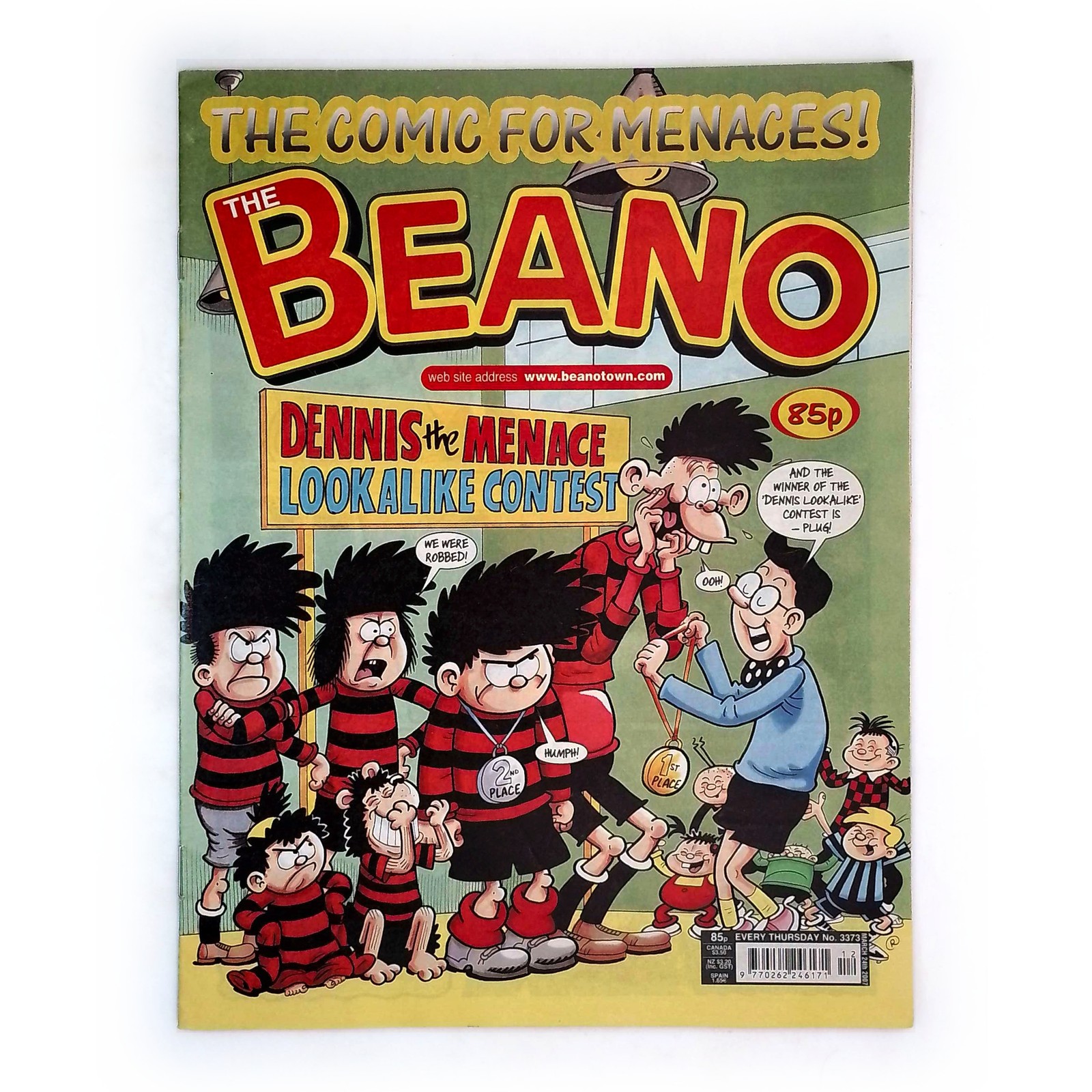 The Beano Comic No 3373 (2007) Dennis the Menace Lookalike Contest UK