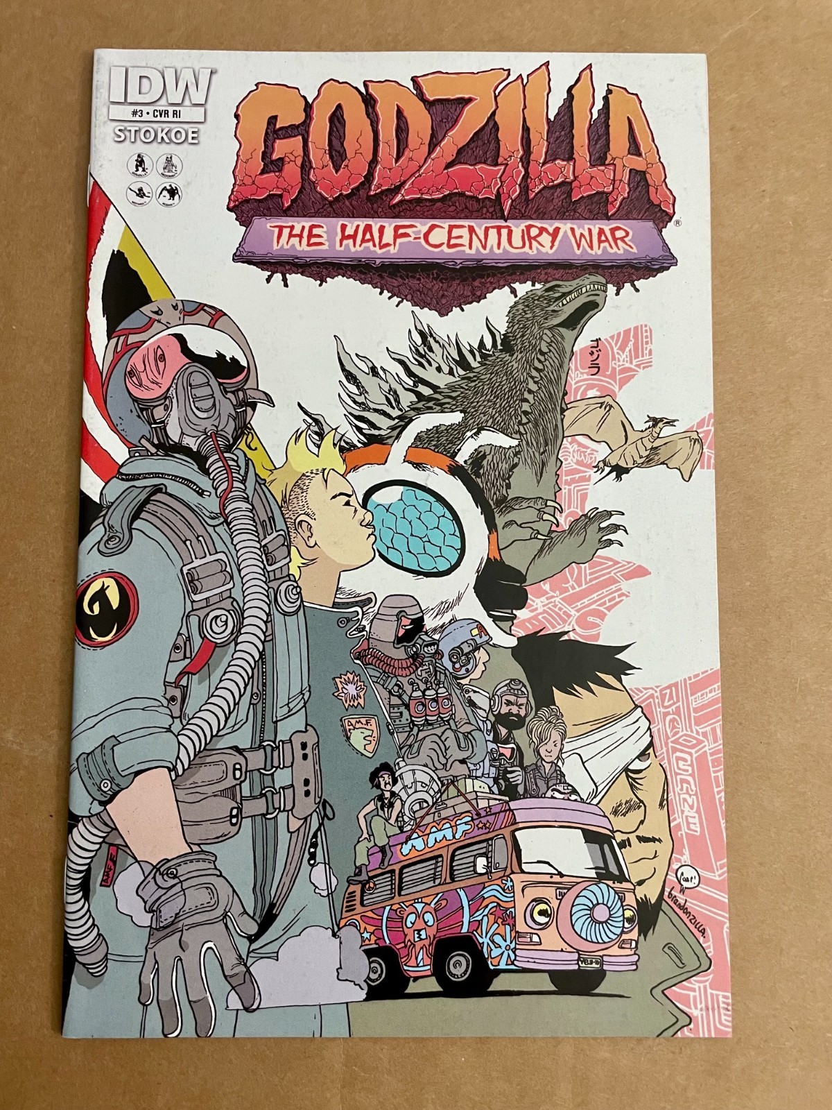 Godzilla Half Century War #3 Rivenditore Incentivo RI Variante IDW 2012 James Stokoe
