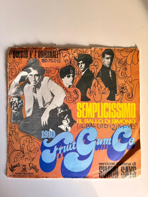 Vinile “Semplicissimo”, Simon Says (1968)