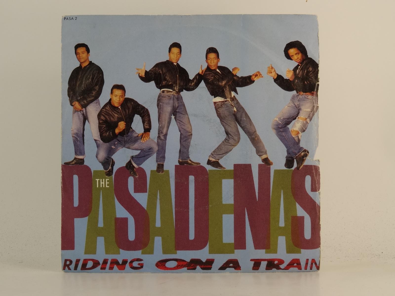 THE PASADENAS RIDING ON A TRAIN (78) 2 Track 7" Single plus Picture Sleeve CBS