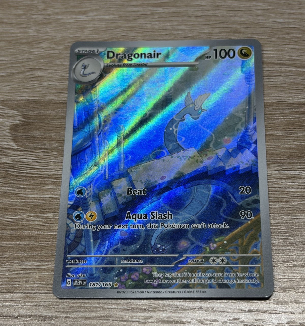 The Pokémon Company Dragonair 181/165 SV 151 Illustration Rare Full Art Holo