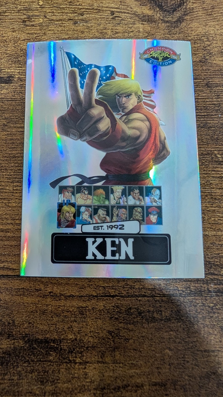 Street Fighter 2: Champion Edition PSA Carta Promo Ken Silver PSA-1