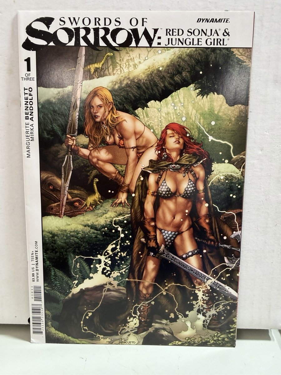 SPADE DI DOLORE SONJA ROSSA E RAGAZZA DELLA GIUNGLA 1 Jay ANACLETO Cover GGA Dynamite