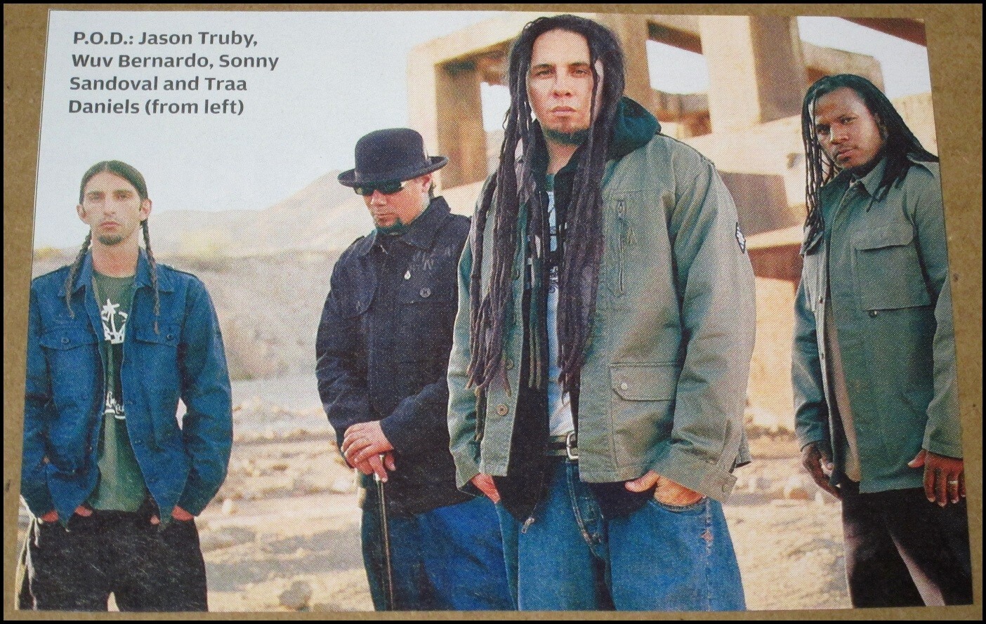 P.O.D. 2006 Ritaglio foto Pagabile sulla morte Rolling Stone 4,25x3 Sonny Sandoval