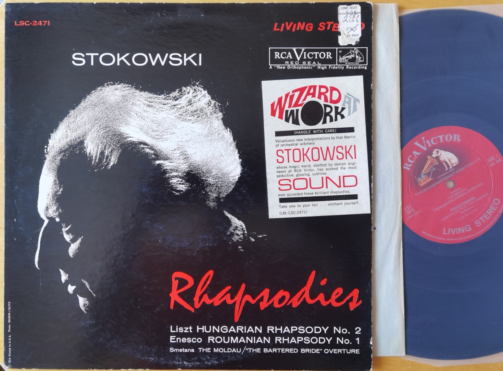 STOKOWSKI LISZT ENESCO Rhapsodies LP RCA Living Stereo LSC 2471 2S/6S TAS ED1