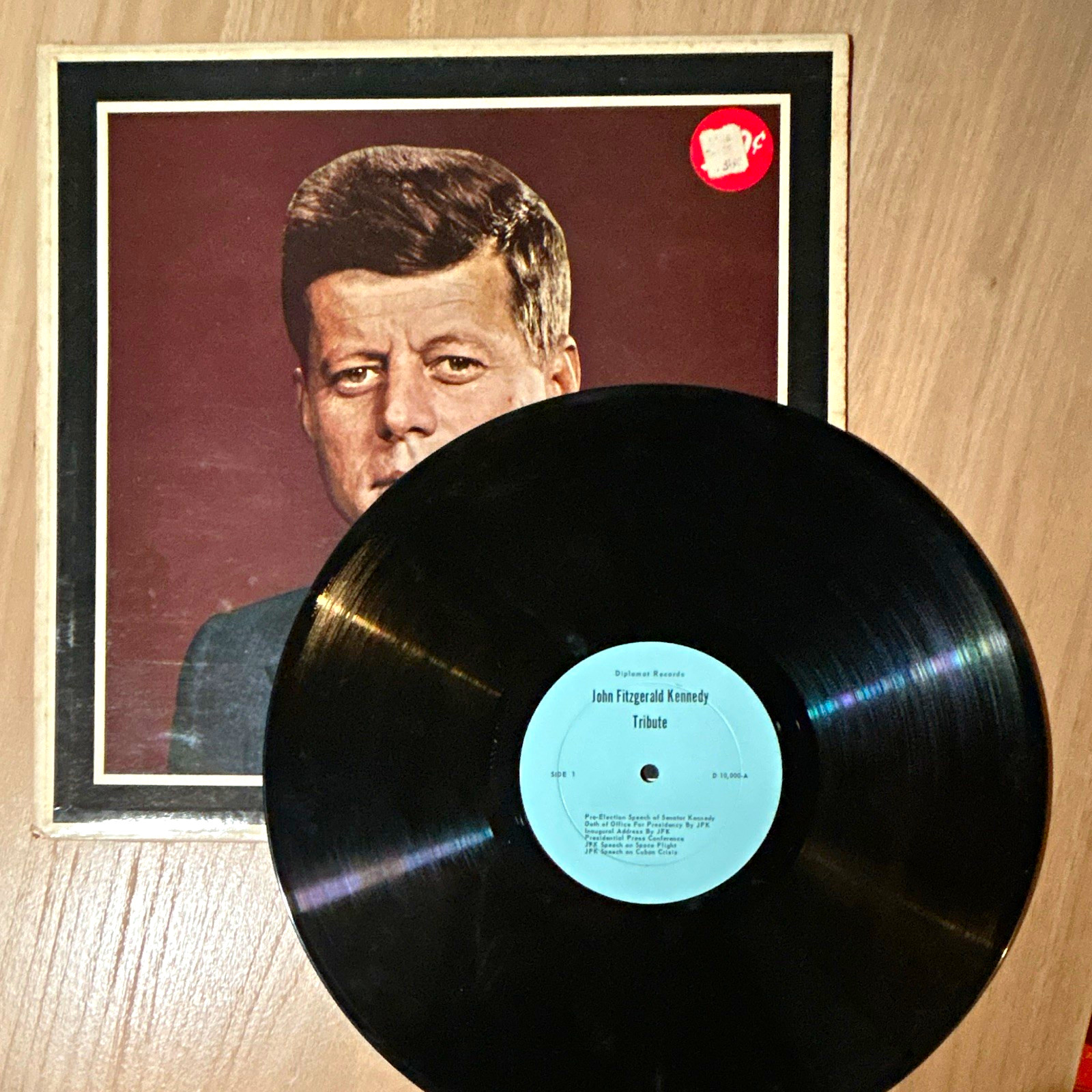 Diplomat Records D 10,000-A/D 10,000-B John Fitzgerald Kennedy Tribute 12" LP