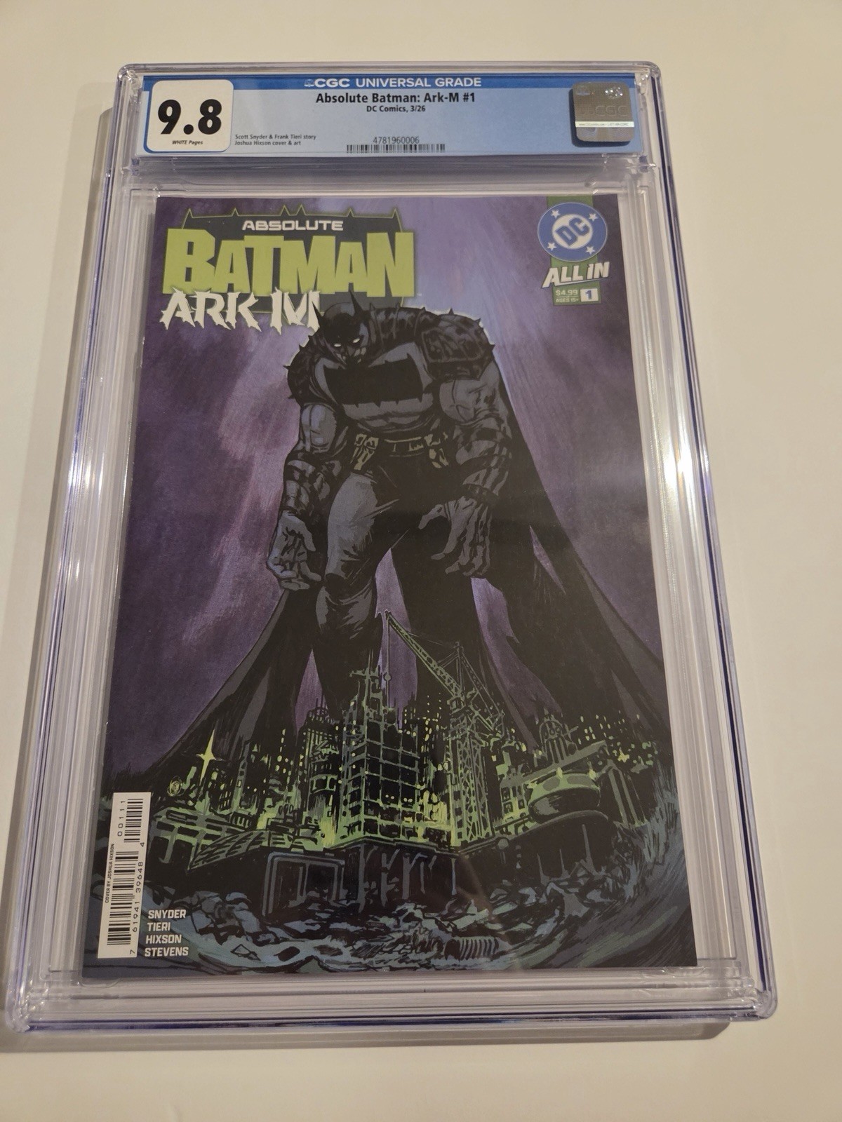Absolute Batman Ark-M #1 CGC 9.8 2026 DC Comics