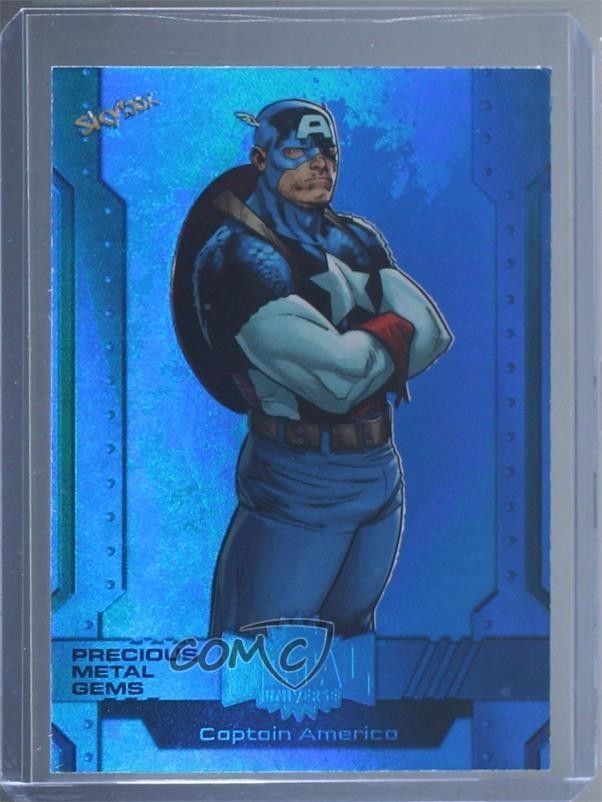 2024 Skybox Marvel Metal Universe Avengers PMG Blu /50 Capitan America 0kr0