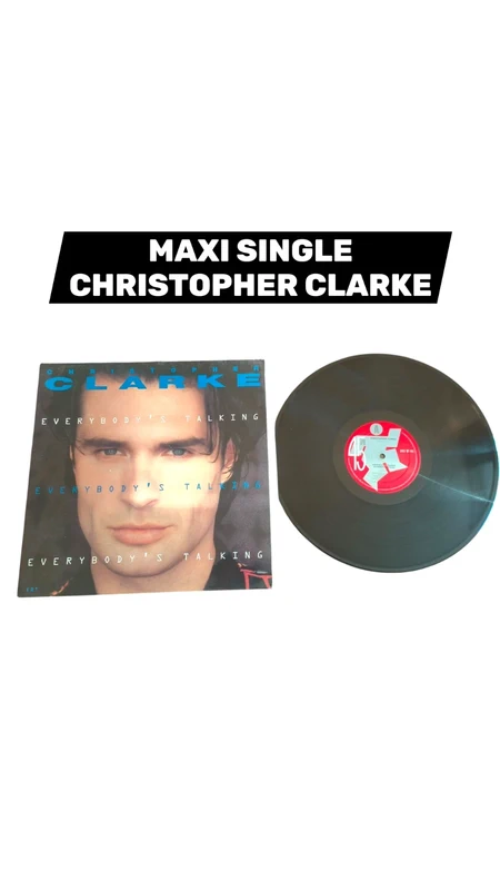 Disque Maxi 45 Tours Vinyle 12 " Christopher Clarke Everybody's talking 1992 NL