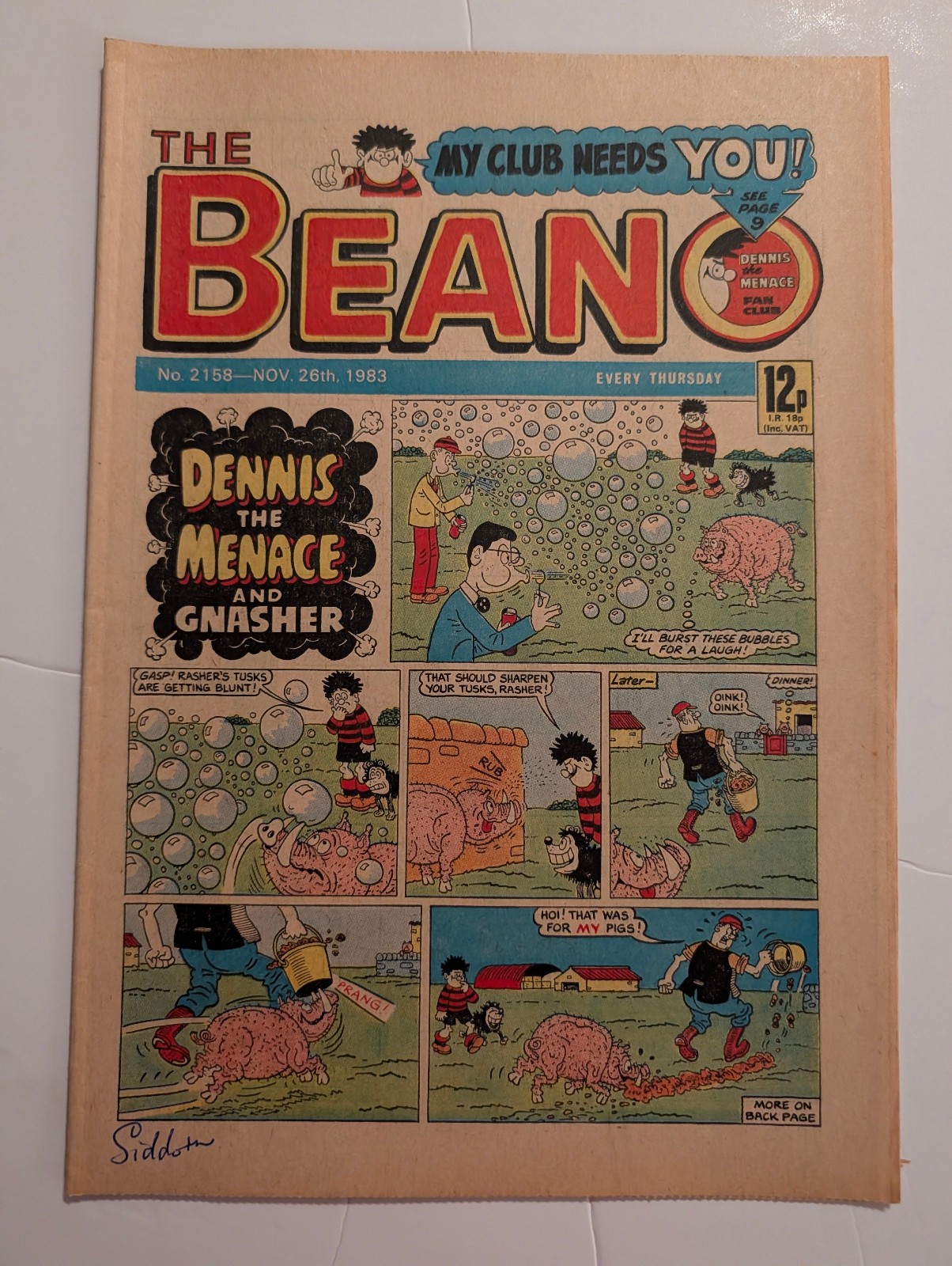 Beano Comic No 2158, November 26th 1983.