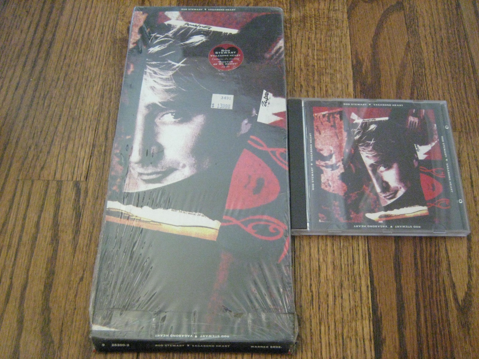 Rod Stewart Vagabond Heart Longbox  Cd Rhythm of my Heart have I Told You Lately