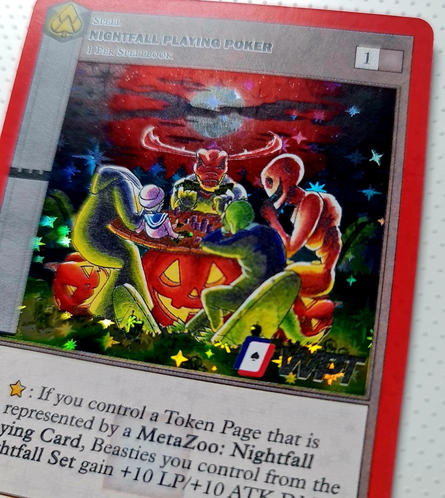 MetaZoo 2022 - Nightfall Playing Poker Holo Foil Gold