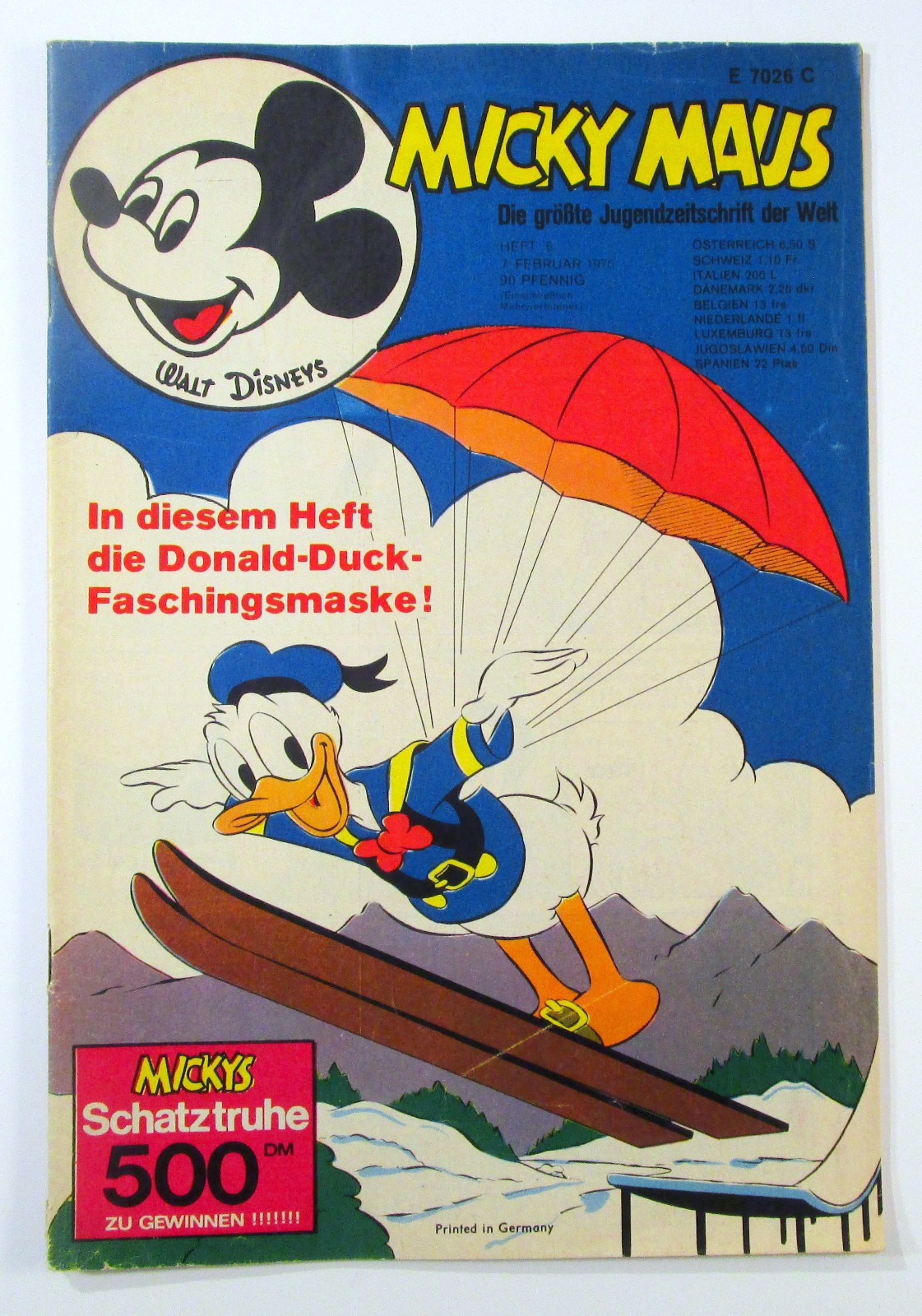 Topolino 1970 fascicolo 6 del 7 febbraio 1970 Walt Disney originale casa editrice Ehapa