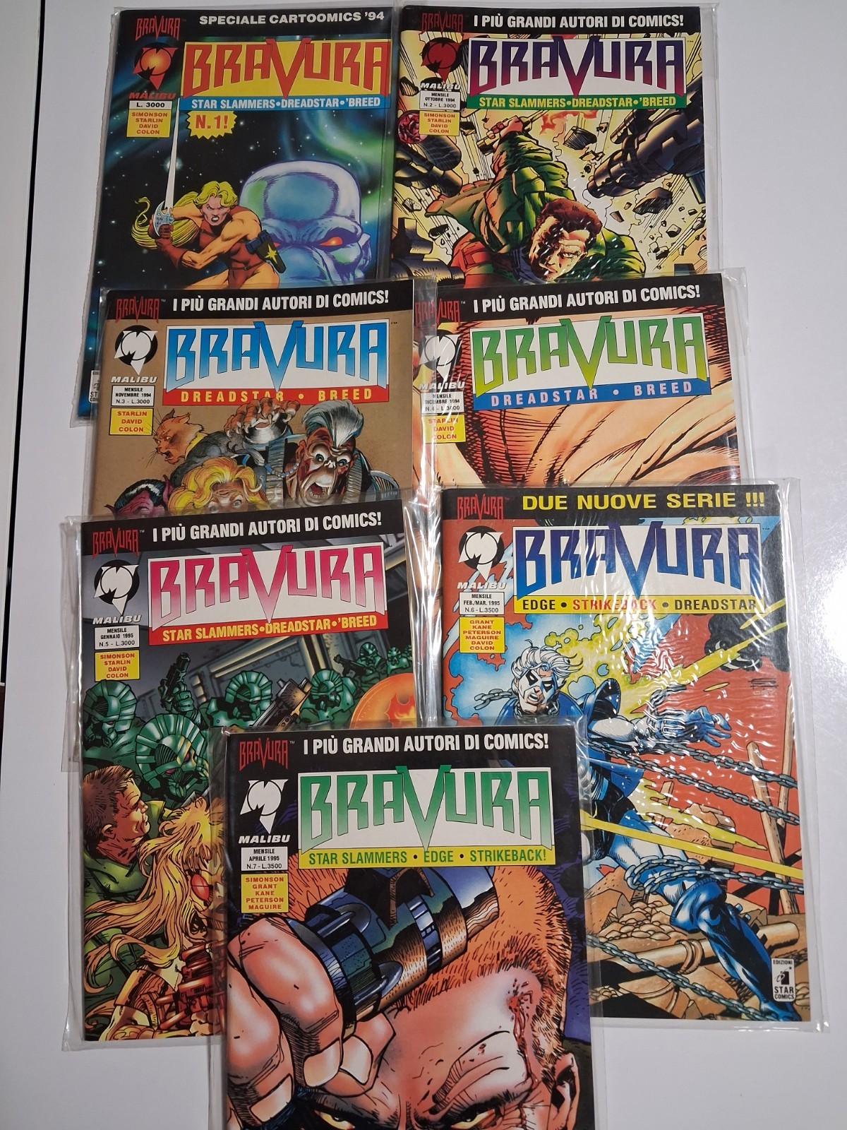 Bravura 1-7 Serie Completa - Star Comics / Malibu (1994) + Specie Cartoomics