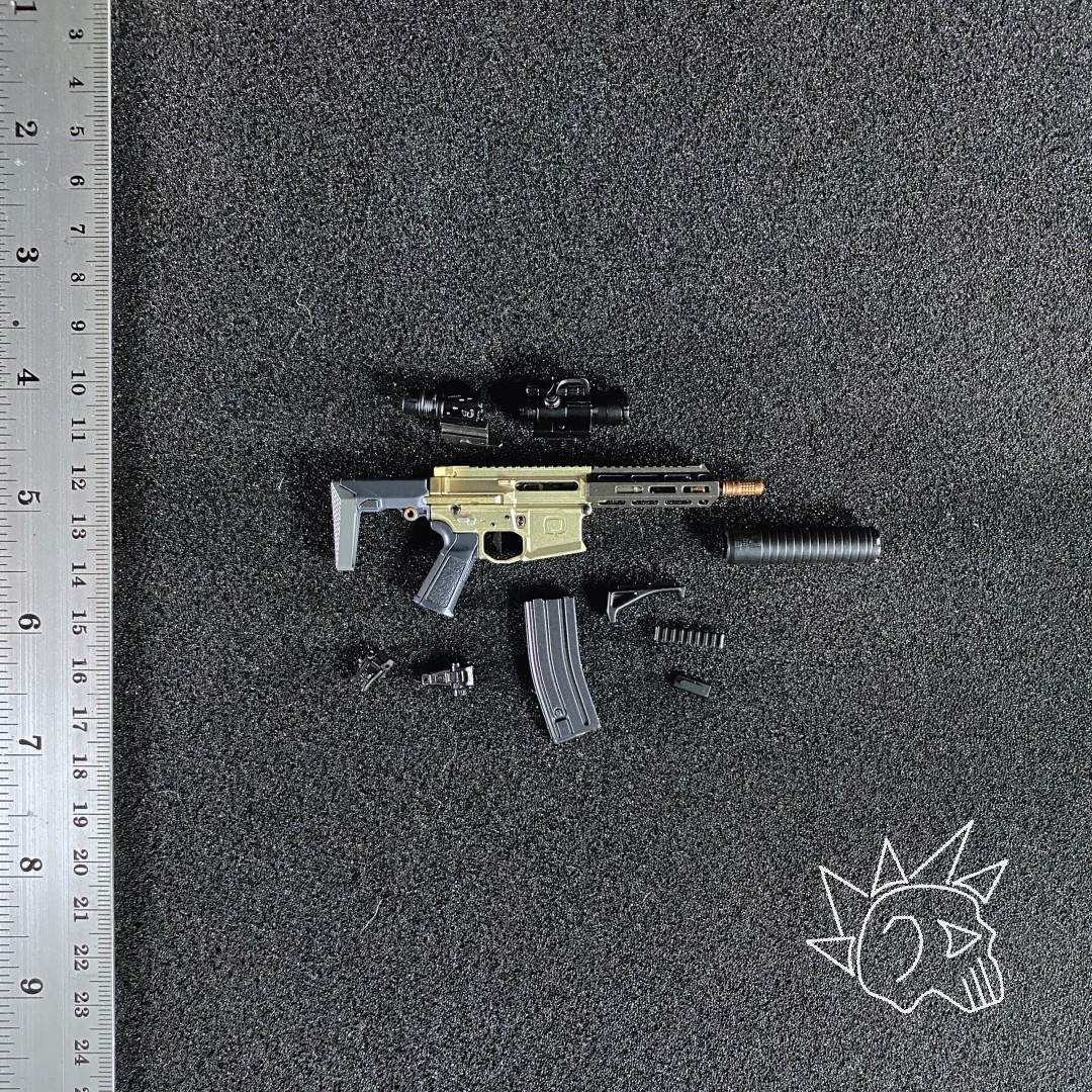 Set fucile scala 1/6 Honey Badger .300 accessorio action figure personalizzato - GA1010S