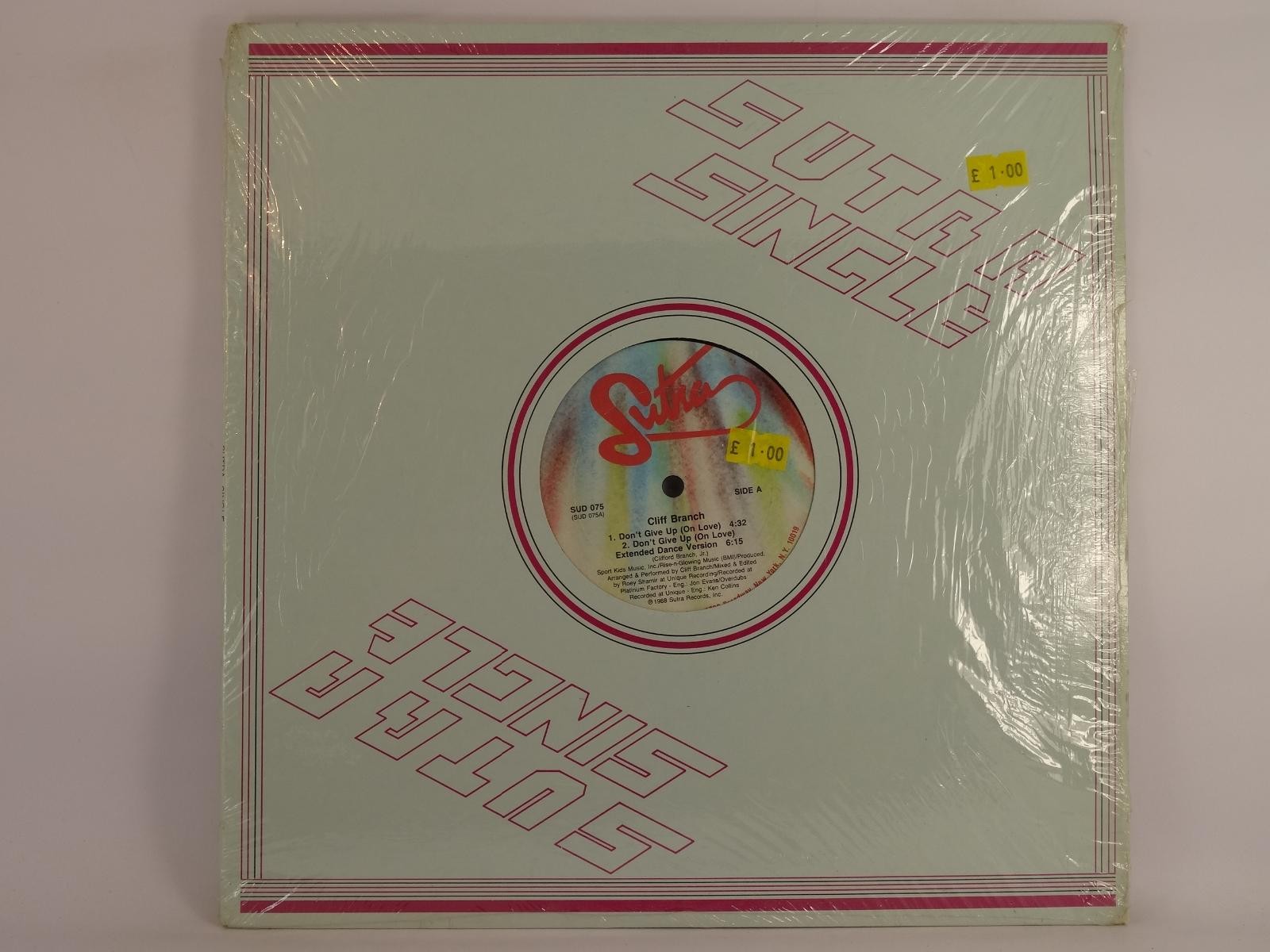 CLIFF BRANCH DON'T GIVE UP (155) 4 Track Promo 12" Single including Company Slee