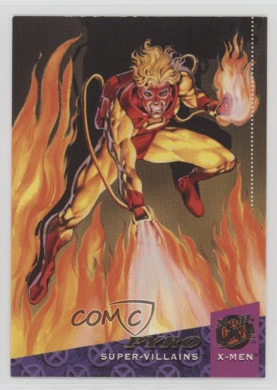 1994 Fleer Ultra Marvel X-Men Super-Villains Pyro #71 0bn8
