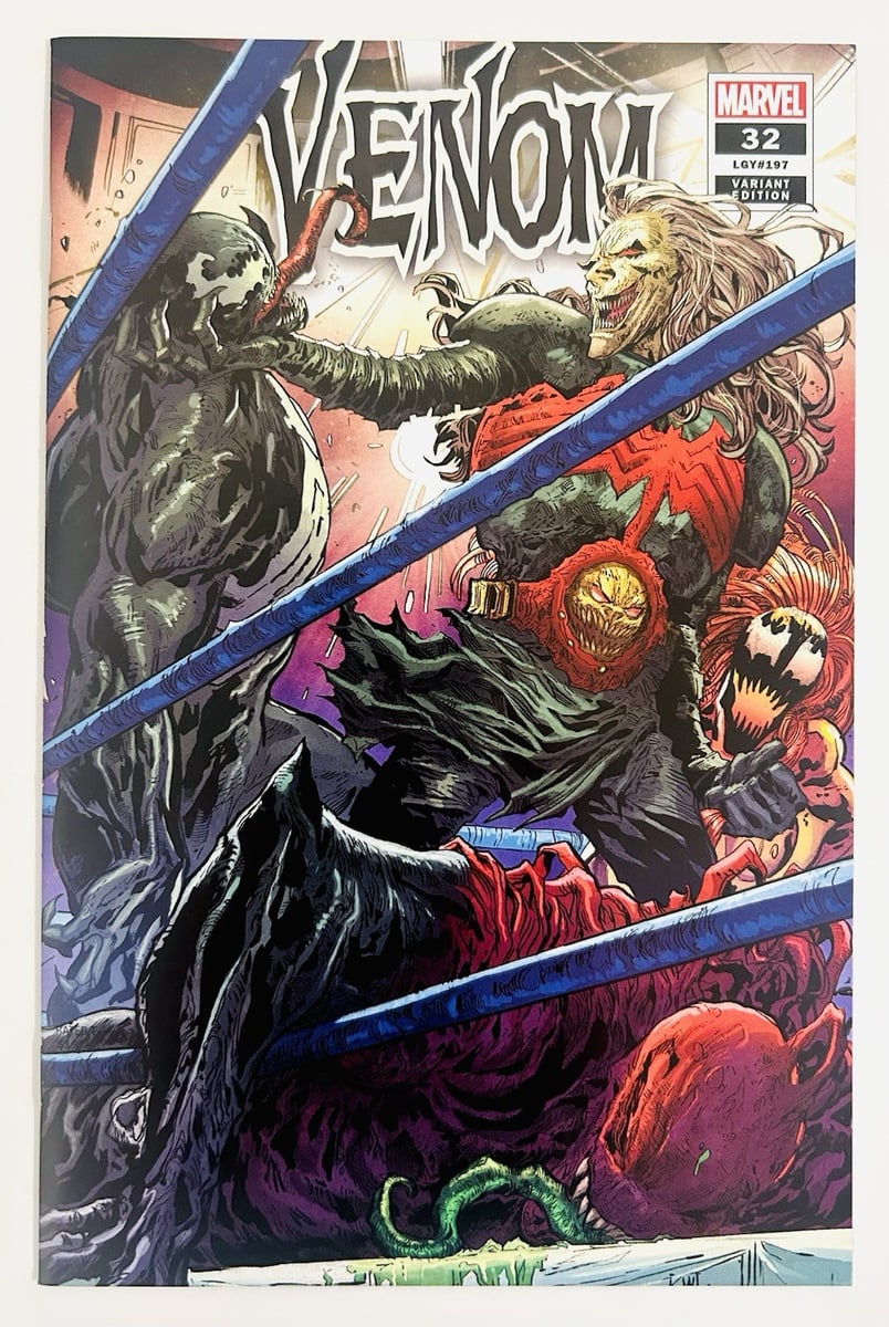 Venom #32 Ken Lashley esclusiva variante Knull Wrestling Trade 2021 Marvel Comics