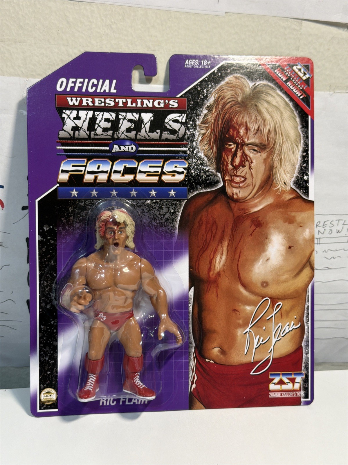 ZST Ric Flair Wrestling Figure Zombie Sailor's Bloody Heels and Faces Retro MOC