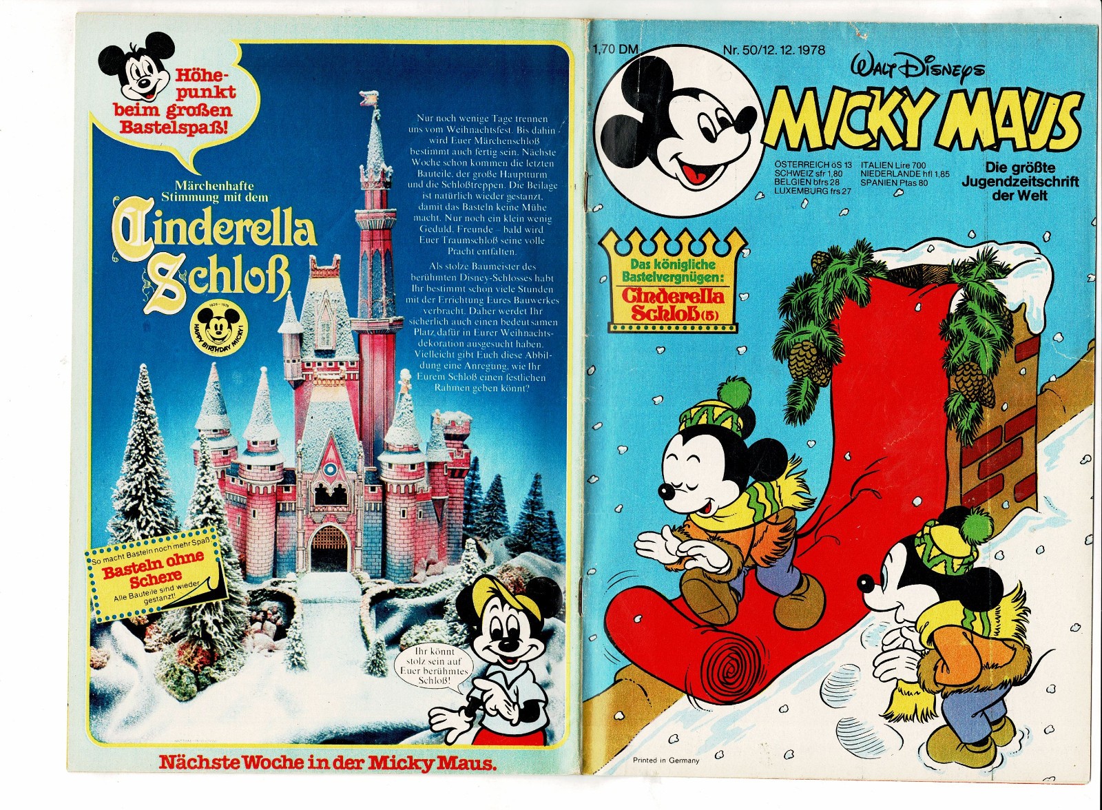 Topolino 1978 fascicolo 50 (Ehapa) parte interna mancante