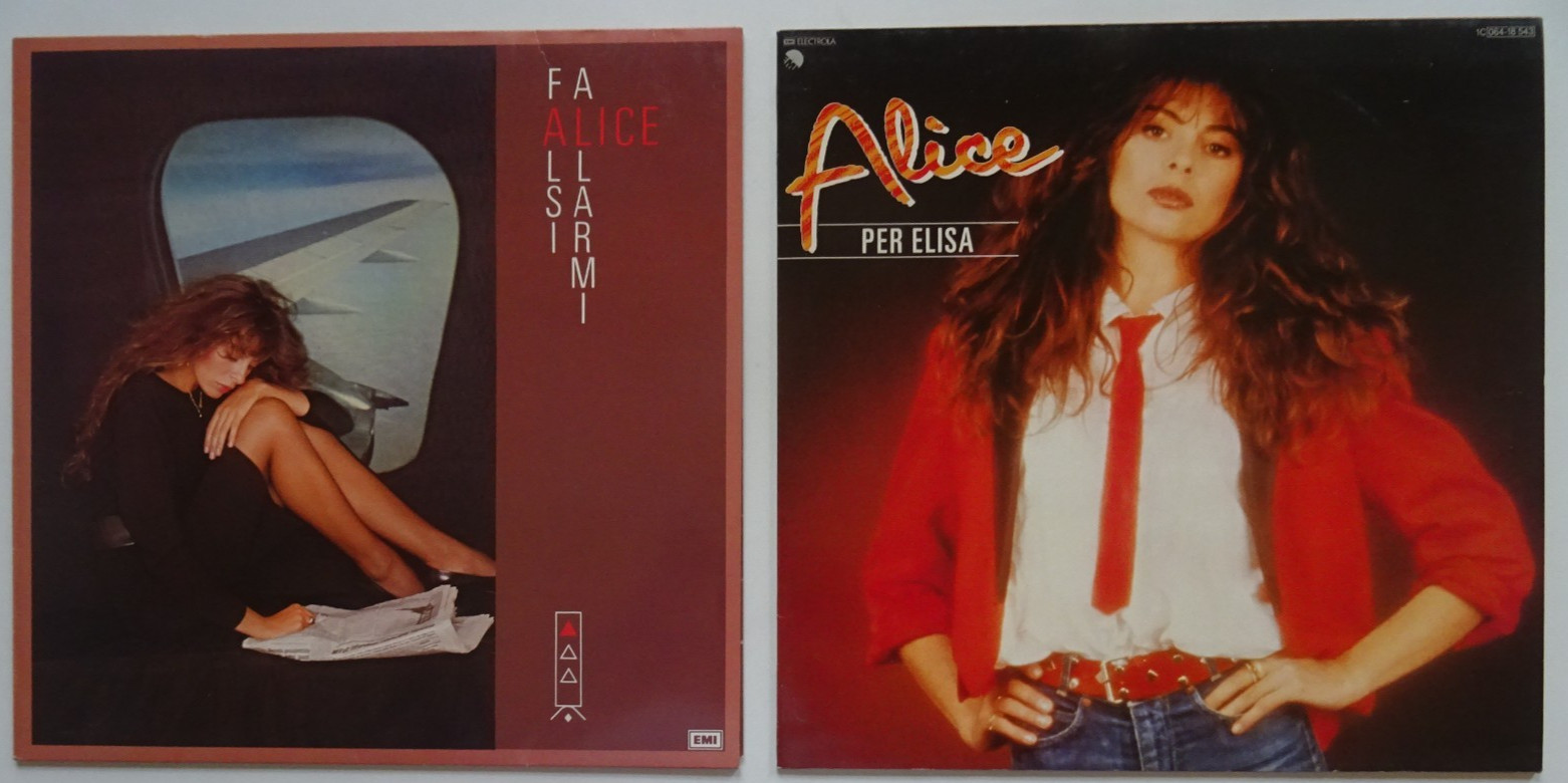 2 LPs: Alice: Falsi Allarmi + Per Elisa (EMI; excellent)