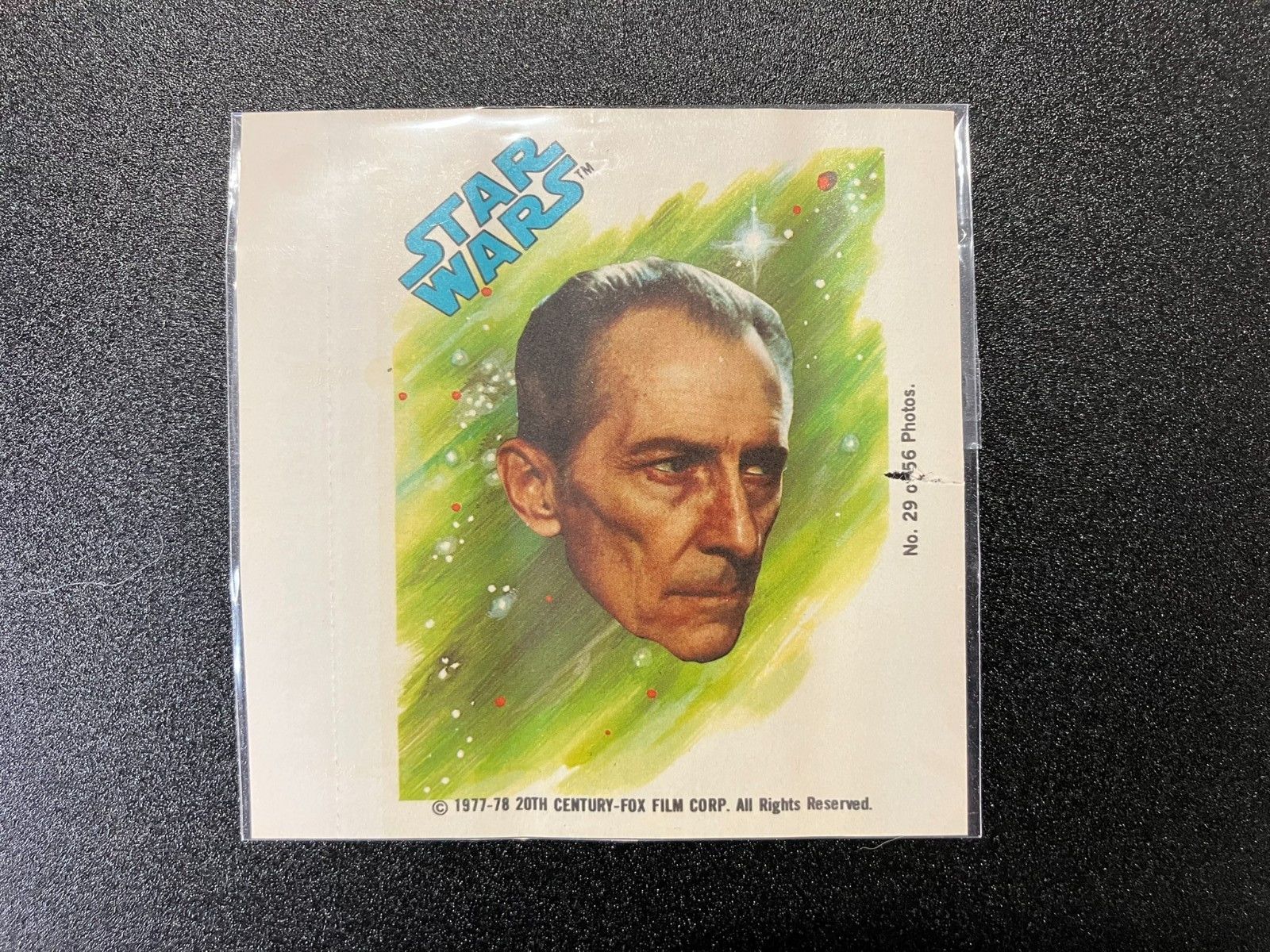 1977-78 Topps STAR WARS involucro di gomma senza zucchero n. 29 GRAND MOFF TARKIN