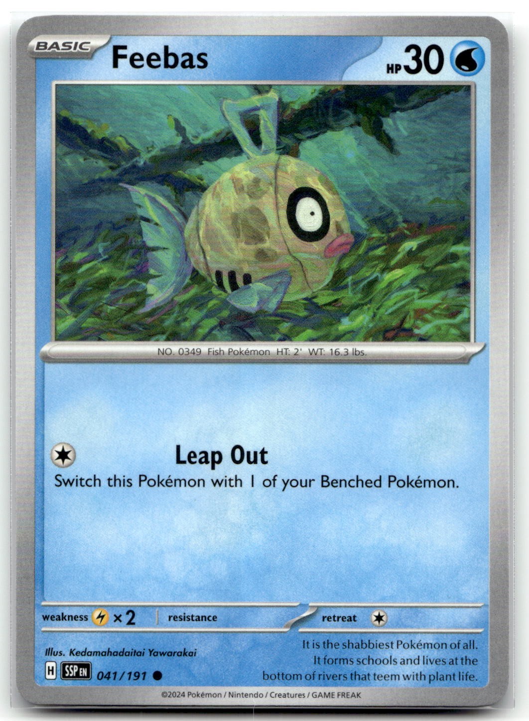 Feebas 041/191 SV08: Scintille Urgenti Pokemon Comune TCG NM