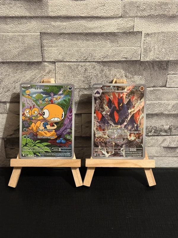 2 cartes ar flamme blanche
