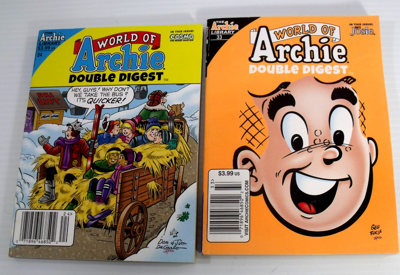 World of Archie Double Digest Lot of 2 Comics #24 & #33 Archie Library