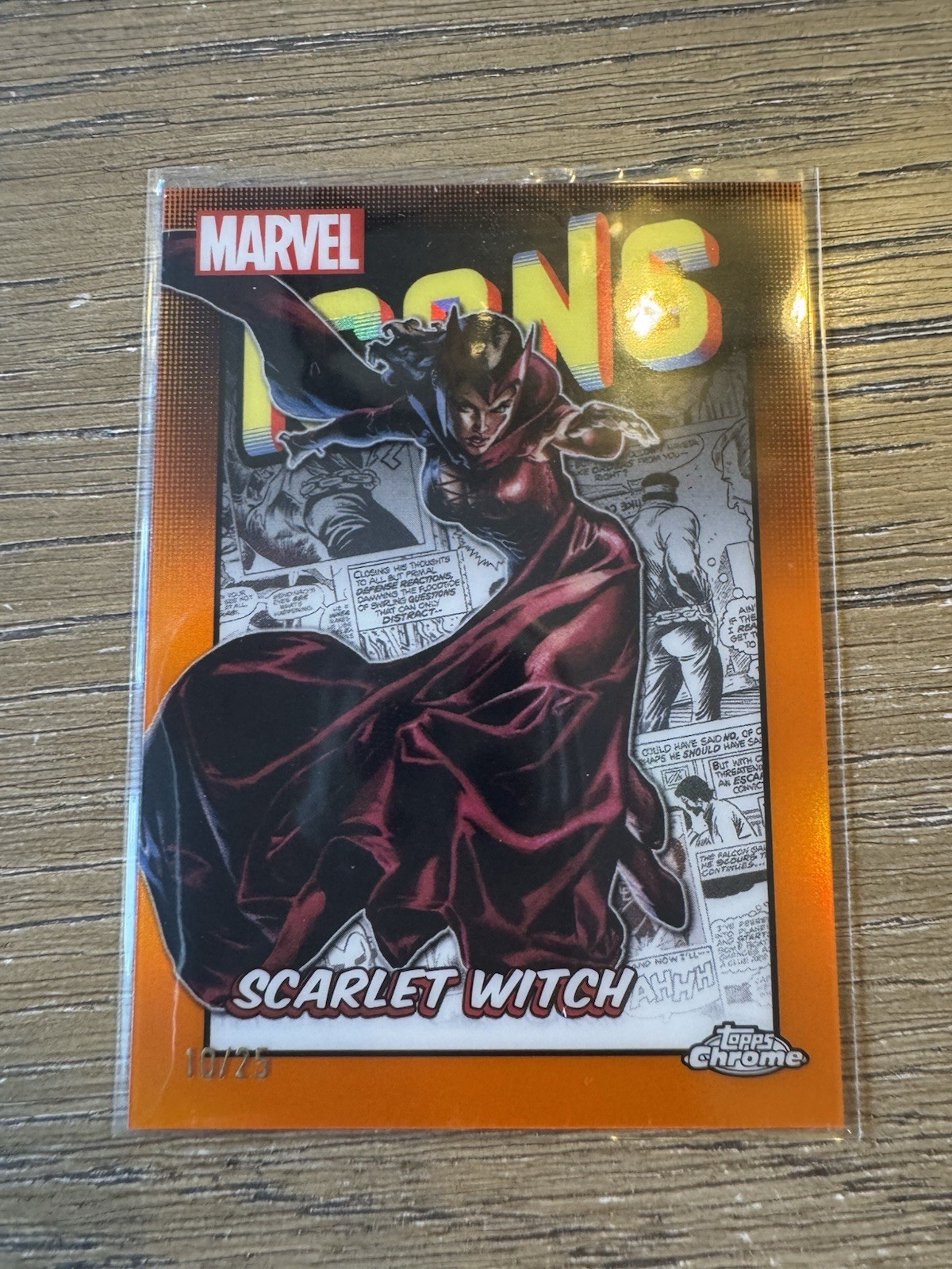 Marvel Topps Chrome 2024 Scarlet Witch Icons MI-4 Orange Refractor /25