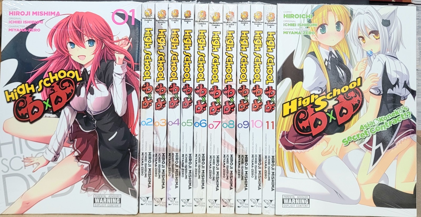 Liceo DxD Manga Vol. 1-11 + Asia & Koneko's Secret inglese sigillato nuovo 