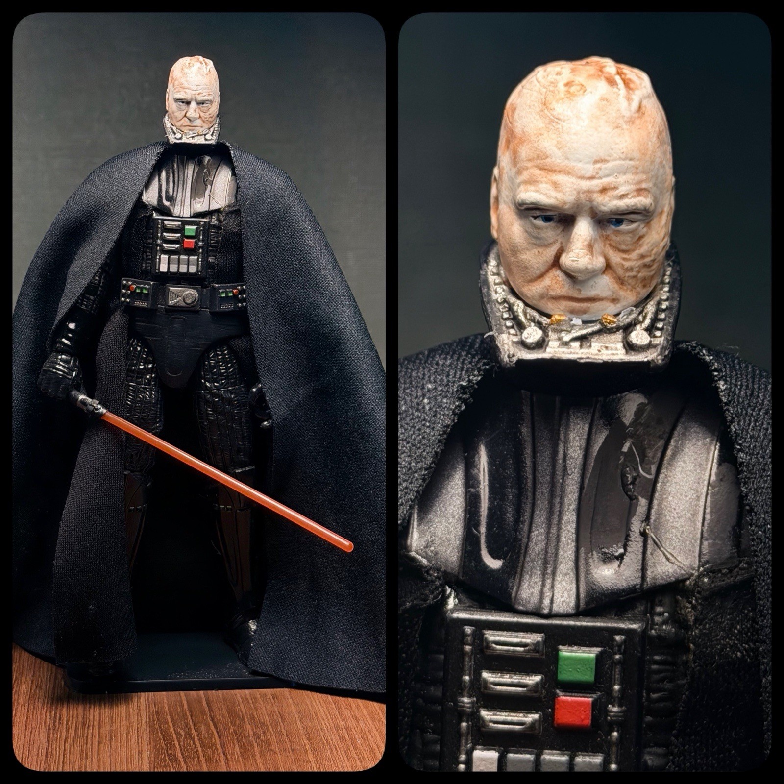 Hasbro Star Wars Black Series  Custom  Vader Unmasked 6" Action Figure