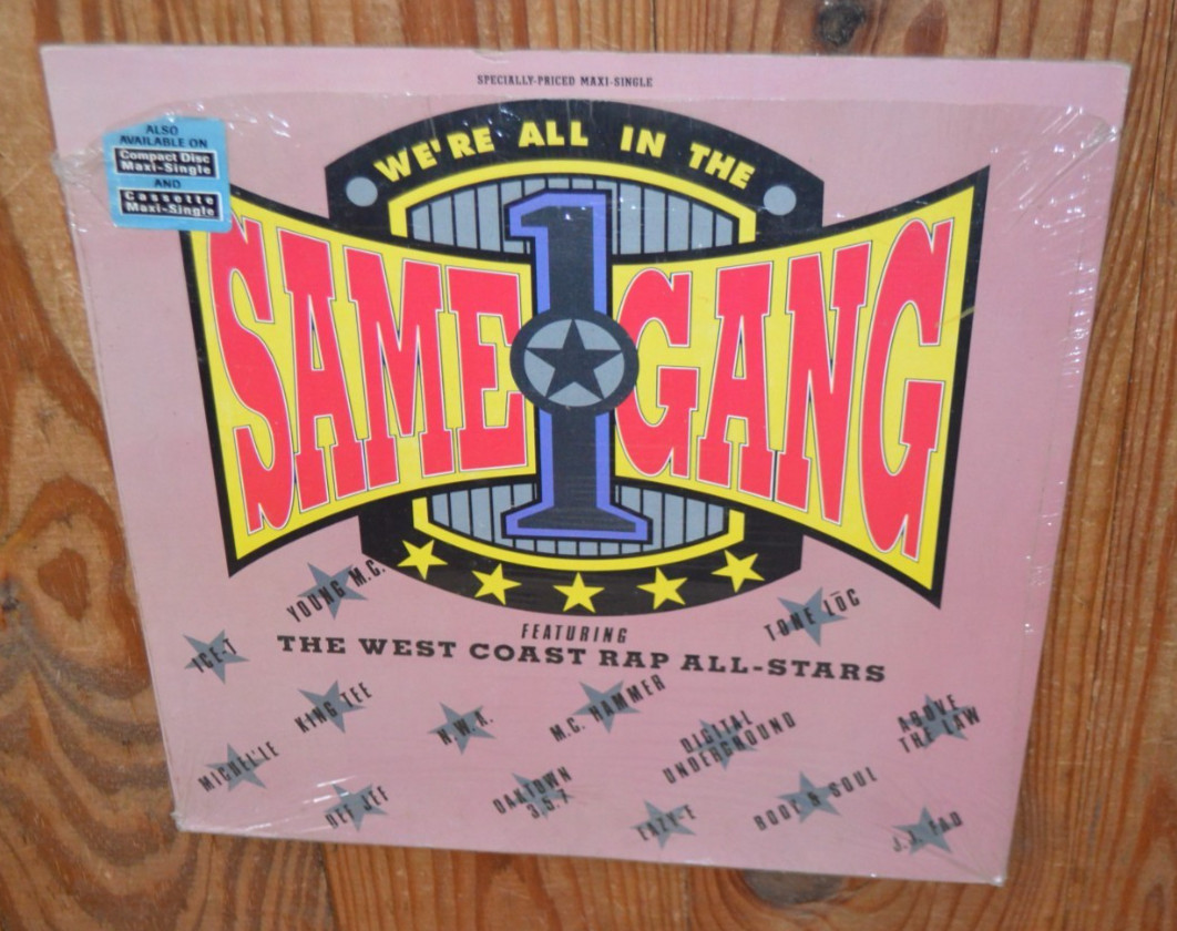 West Coast Rap All Stars We're All In The Same Gang 12" LP NM- Vinyl WB 0-21549