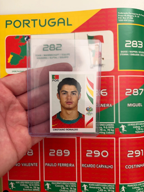 Cristiano Ronaldo Rookie Panini 2006