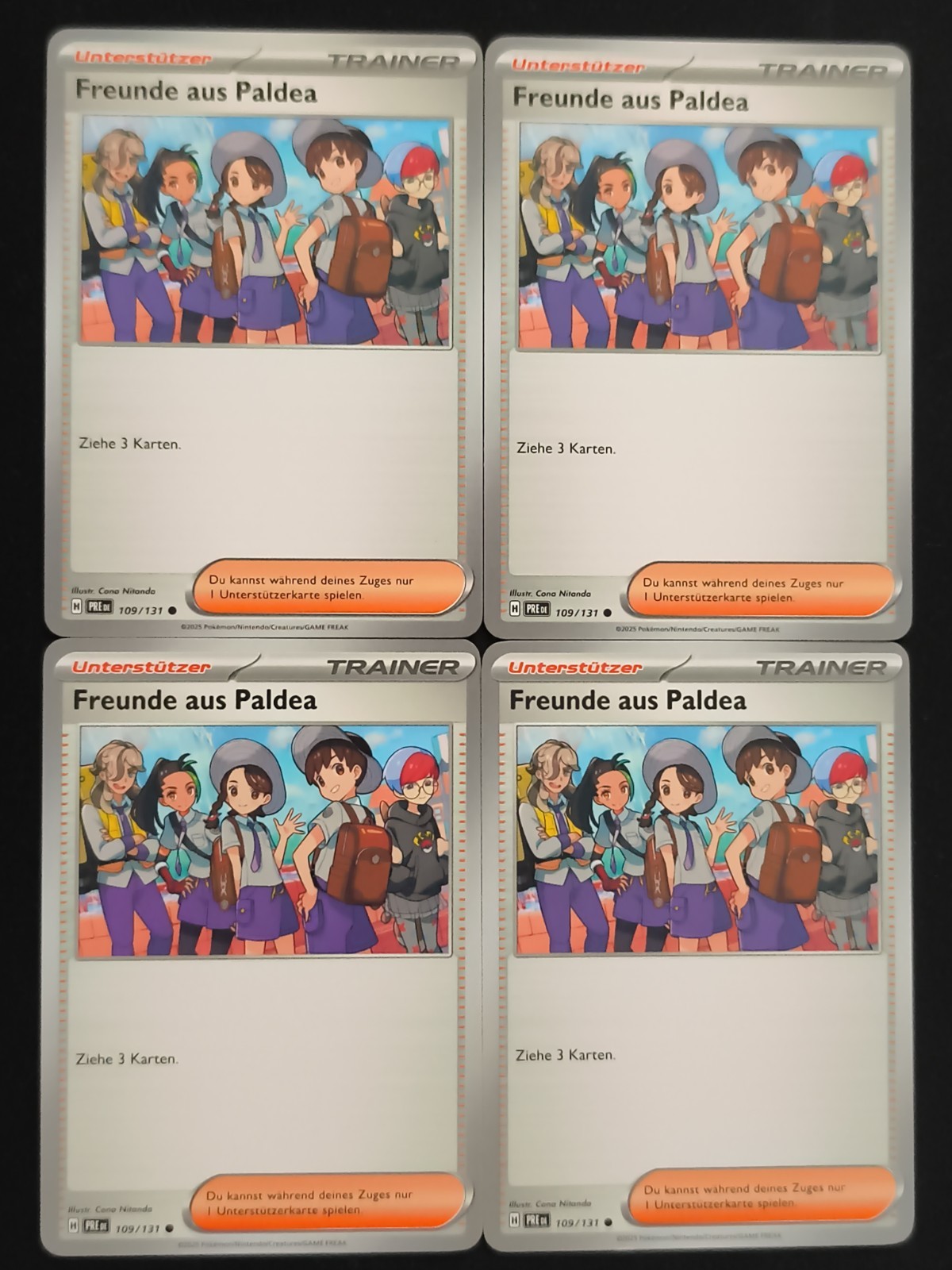 Pokémon 4x Freunde Aus Paldea 109/131 Deutsch NM Playset