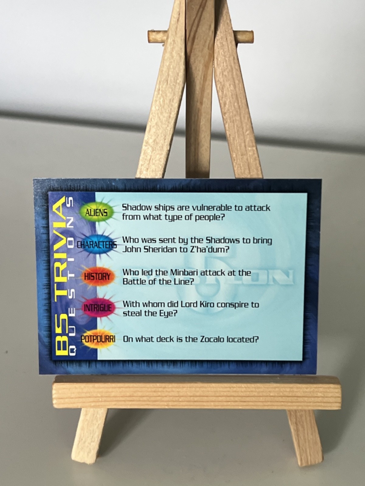 Babylon 5 Skybox 1996 B5 Trivia Questions T-30