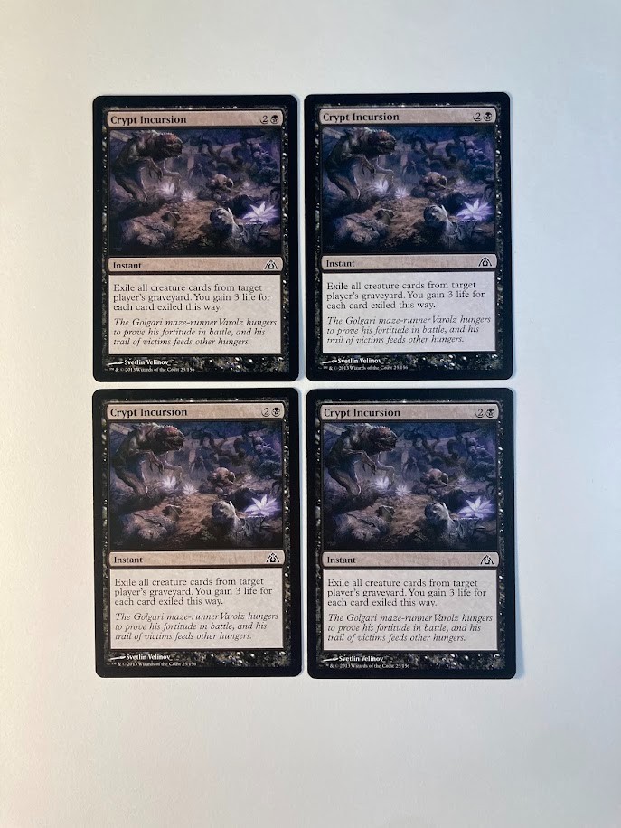 MTG-Crypt Incursion-Eng-Near Mint-Play Set-Dragon's Maze-Fast Shipping