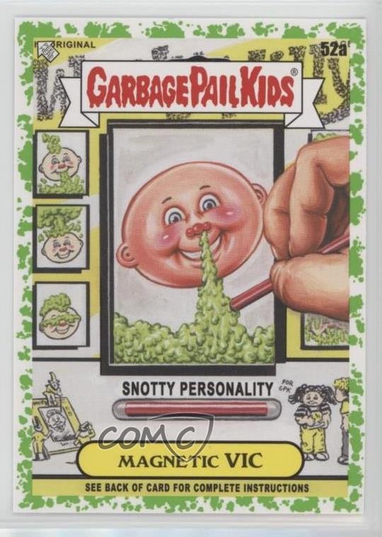 2024 Topps Spazzatura Secchio Bambini: Bambini al Gioco Booger Verde Magnetico Vic #52a 8d2