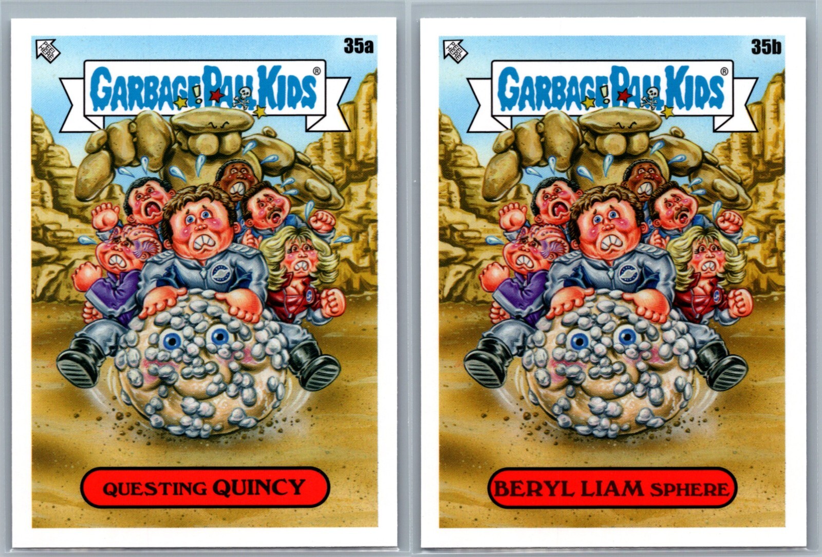 Galaxy Quest x Garbage Pail Kids Allen Weaver Spoof Card Questing Quincy 35a