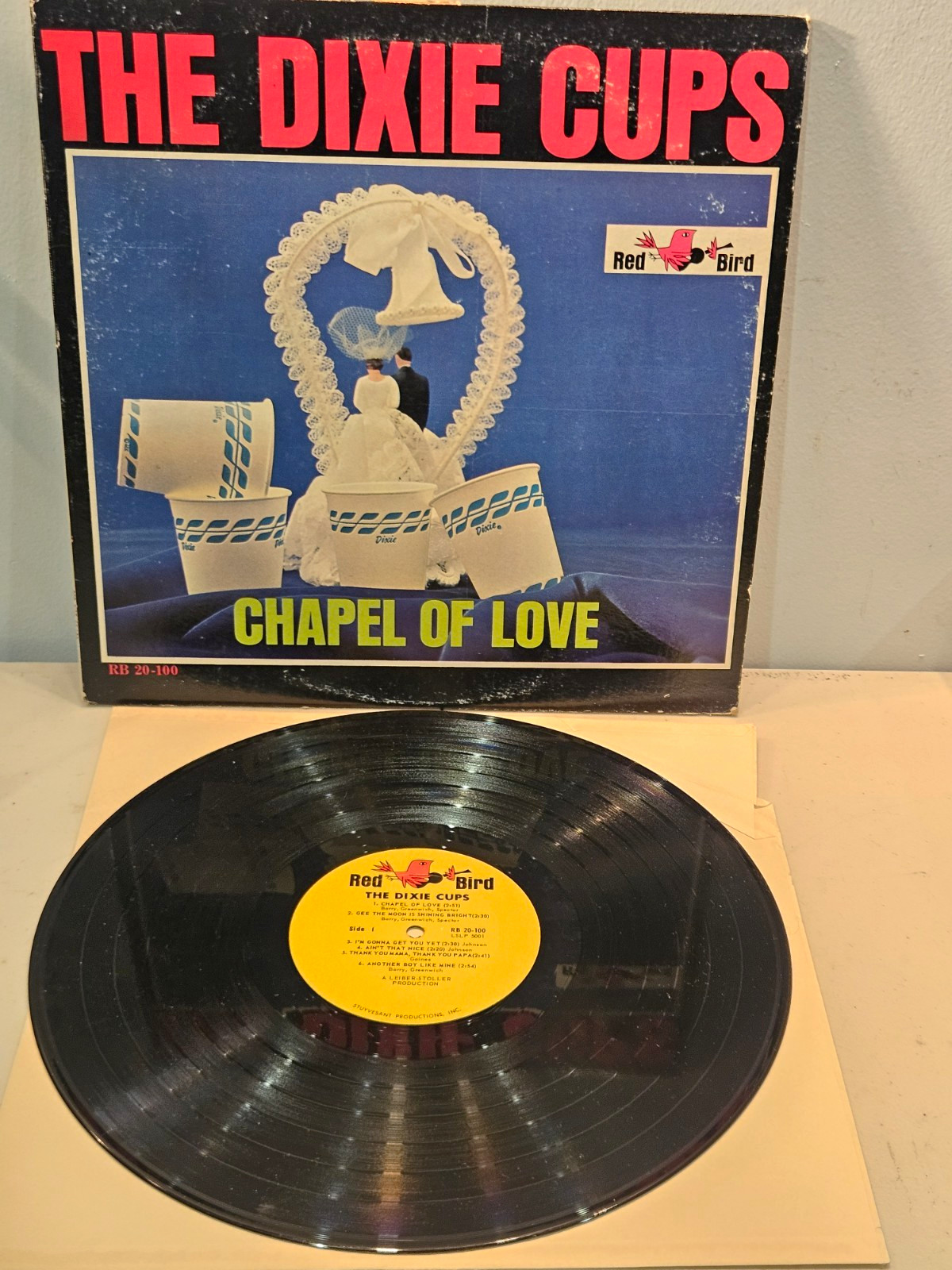 The Dixie Cups Chapel of Love LP Red Bird RB20-100 12" Pop Vinyl Record,album 