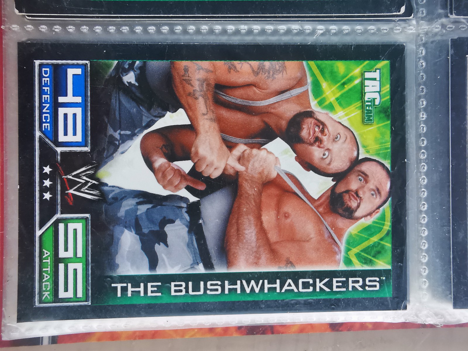 Carte WWE The Bushwhackers avec statistiques attaque et défense