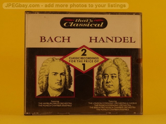 VARIOUS ARTISTS THAT'S CLASSICAL - BACH & HANDEL (2xCD) (Z150) 20+ Track CD Albu