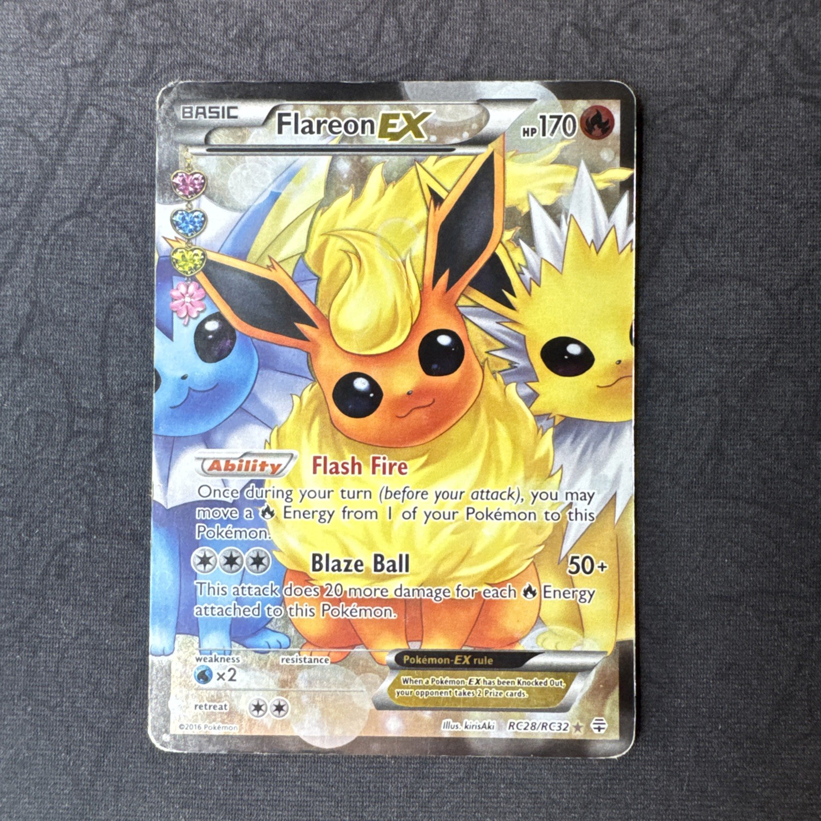 Flareon EX (Full Art) RC28-32 Generations: Radiant Collection Holo Pokemon