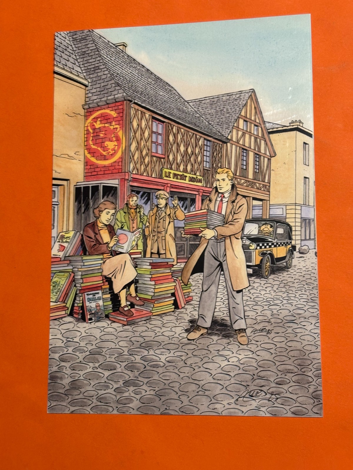 ALVES EX LIBRIS SIGNE AVEC FILM LEFRANC   19 X 25 TONNERRE DE BULLES NEUF
