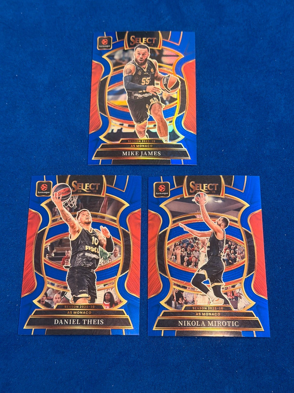 Monaco Team Set Complet Blue Concourse Select 25-26 Euroleague Panini