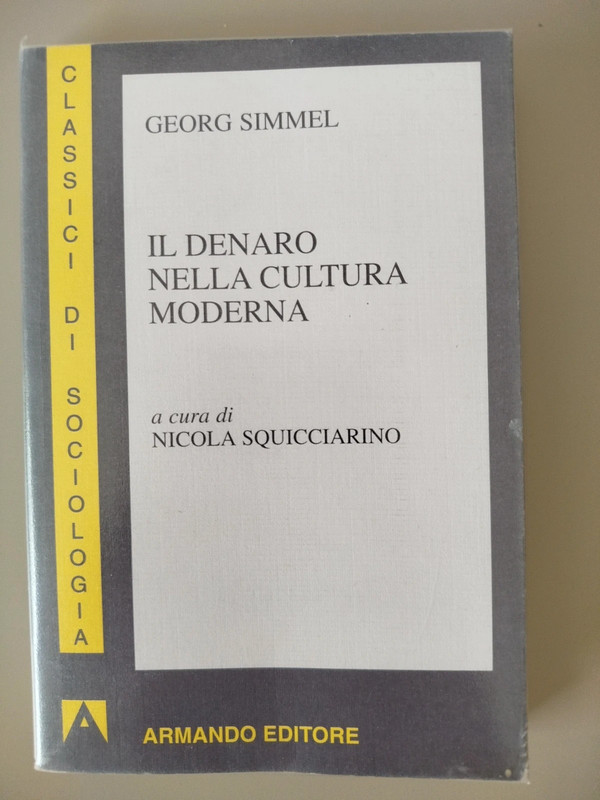 Simmel - Il denaro nella cultura moderna