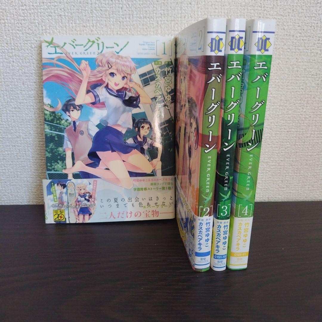 Evergreen Vol.1-4 Manga Completo a Fumetti Yuyuko Takemiya Lingua: JPN