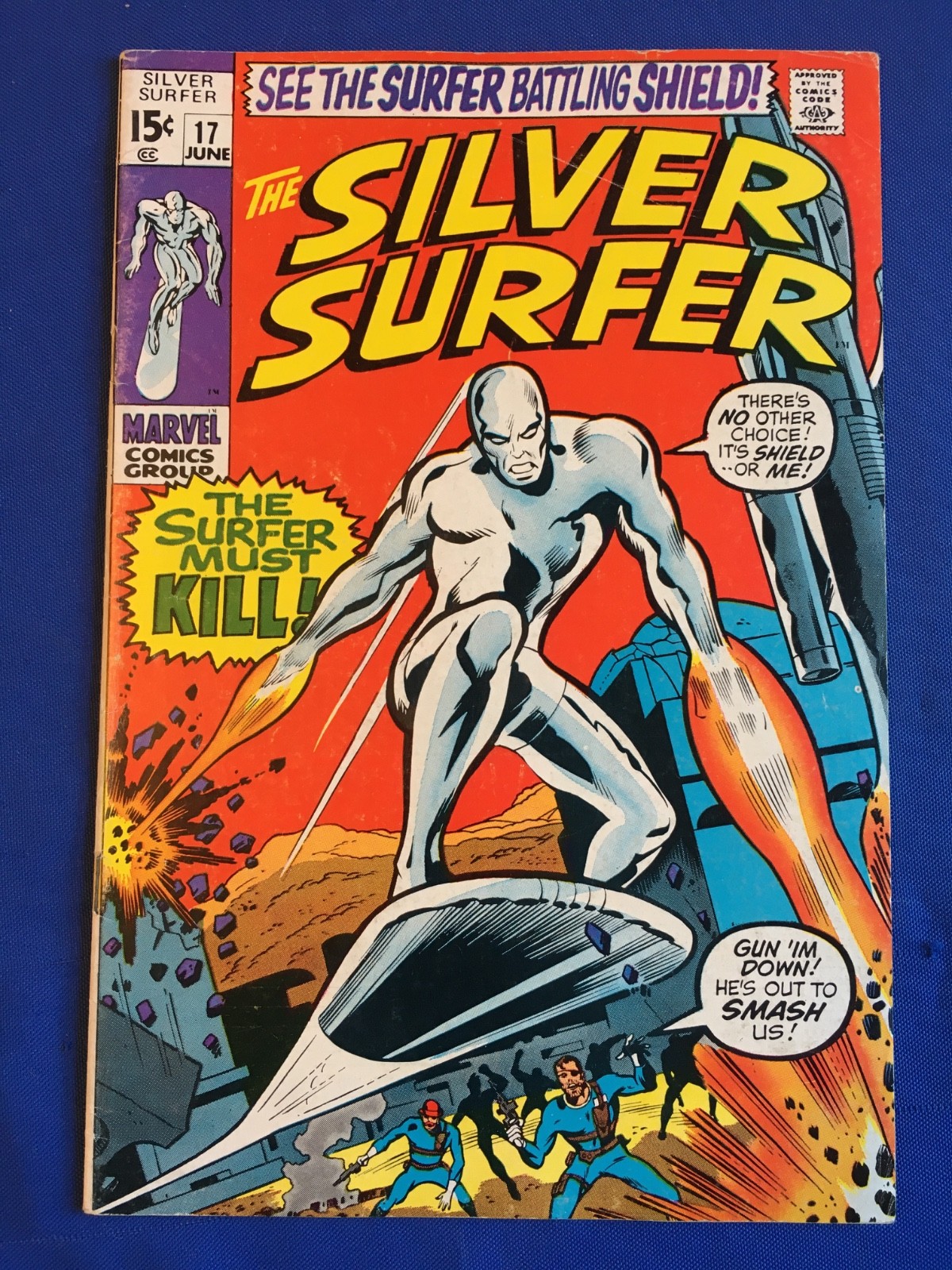 Silver Surfer #17 FN- (5.5) MARVEL ( Vol 1 1970) (2)